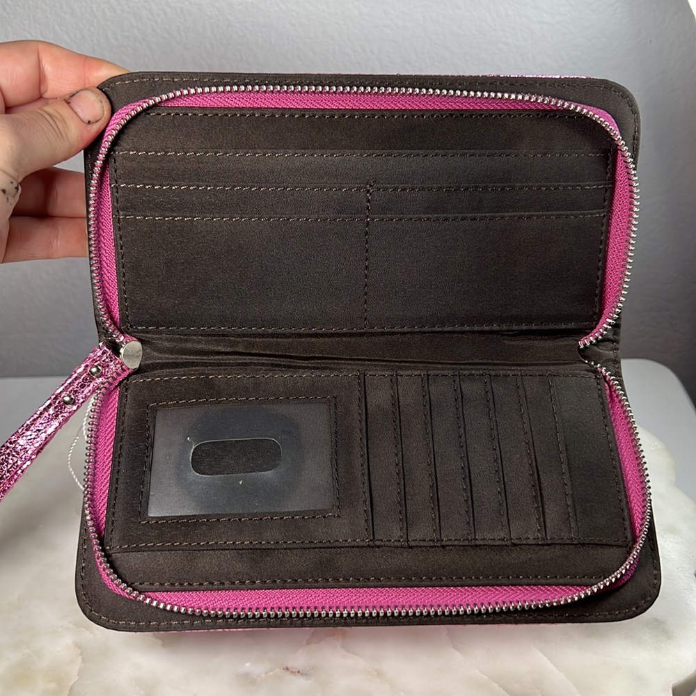 American Bling Pink metallic wallet - Picture 9 of 16